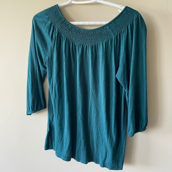 BOGO Teal 3/4 Sleeve Blouse - Picture 4 of 4